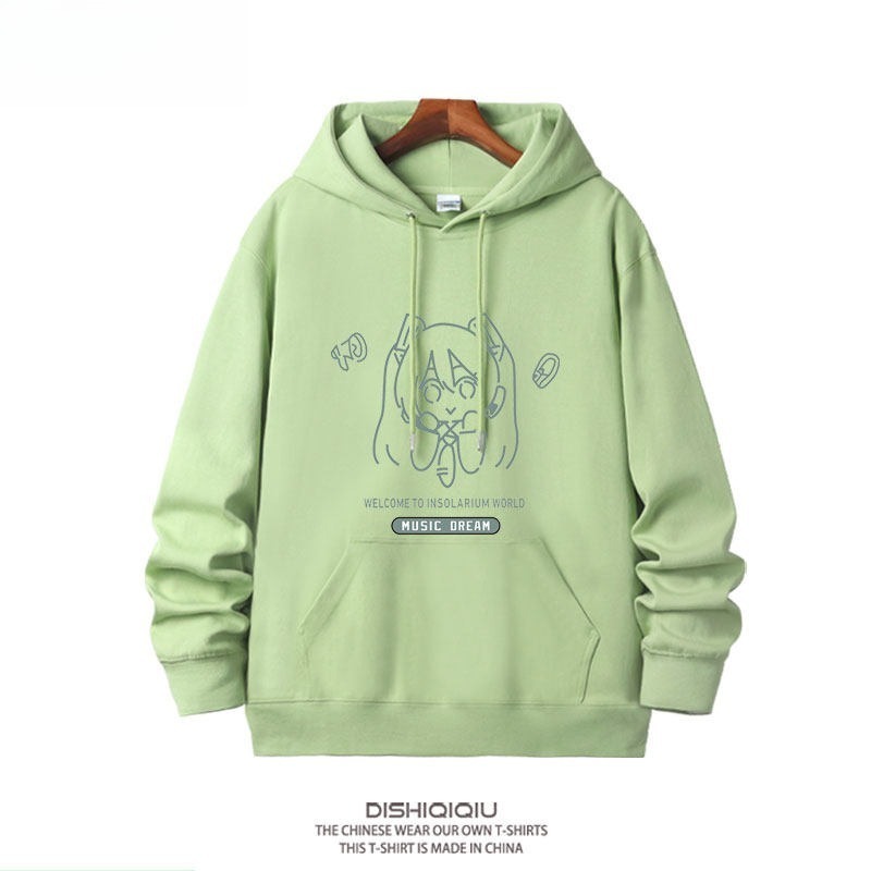 初音未來 聯名衛衣新款 親子情侶裝連帽衛衣