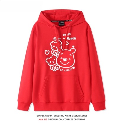 小熊維尼聯名 衛衣2025秋冬新款親子情侶裝連帽衛衣