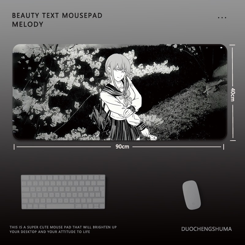 鏈鋸人電競超大遊戲加厚防滑鼠標墊