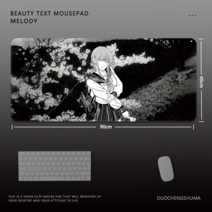 鏈鋸人電競超大遊戲加厚防滑鼠標墊