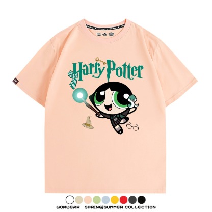 飛天小女警 X Harry Potter周邊 印花短袖T恤