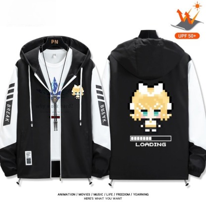 鏡音雙子鏡音鈴鏡音 輕薄透氣拉鏈防曬衣外套