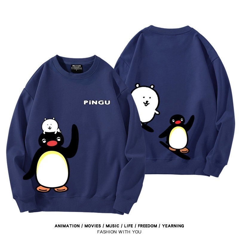 Pingu企鵝家族聯名親子情侶裝 圓領長袖