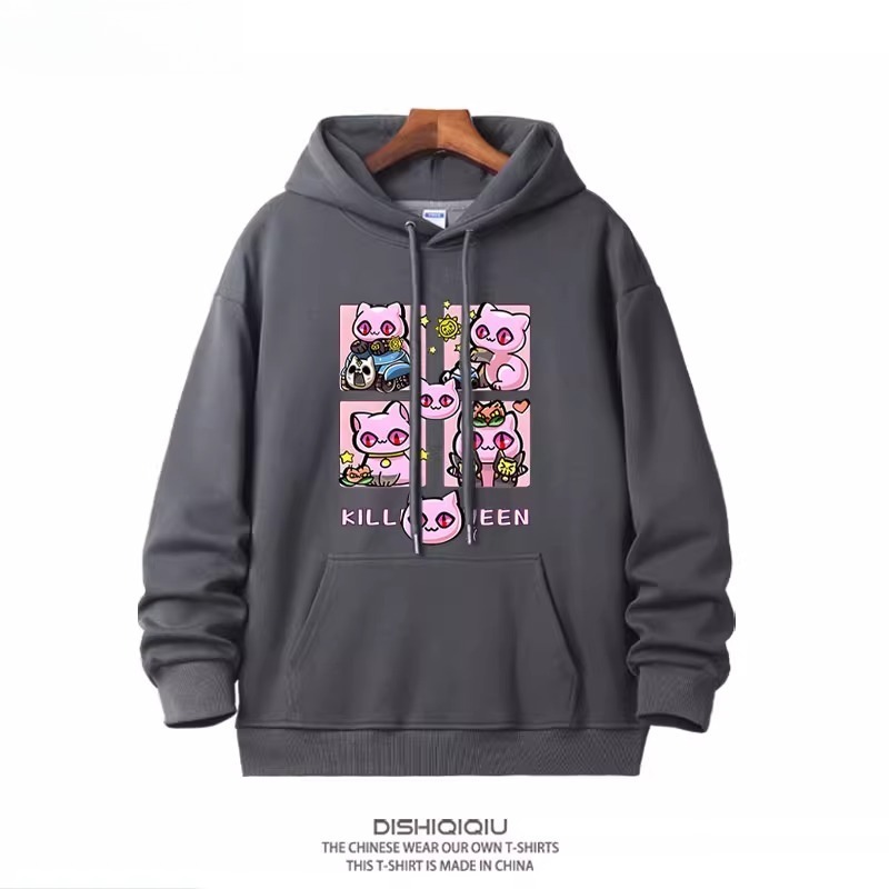 JOJO的奇妙冒險殺手皇后吉良吉影 2025秋冬新款親子情侶裝連帽衛衣