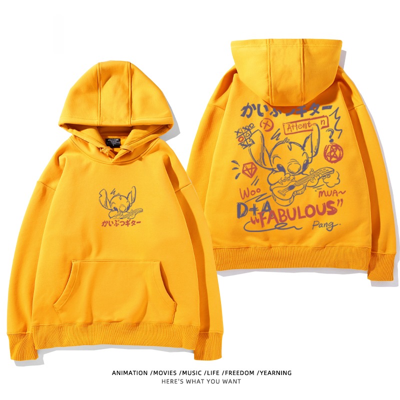 馴龍高手聯名史迪仔新款 親子情侶男女款連帽衛衣