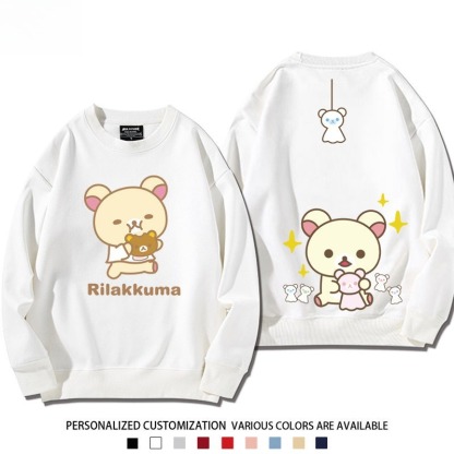 日系拉拉熊 聯名親子情侶裝 圓領長袖