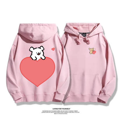 線條小狗 2025秋冬新款 親子情侶男女連帽衛衣