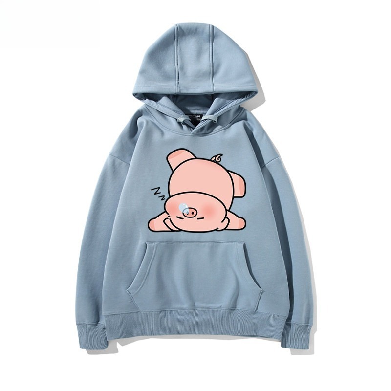 LULU豬 聯名衛衣新款 親子情侶裝連帽衛衣