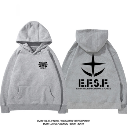 機動戰士高達扎古吉翁 聯名衛衣2024秋冬新款親子情侶裝薄絨款連帽衛衣