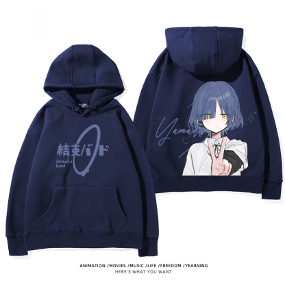 孤獨搖滾 聯名衛衣2024秋冬新款親子情侶裝薄絨款連帽衛衣