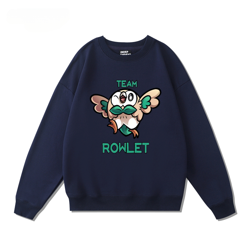 精靈寶可夢木木梟火斑喵 2024親子情侶裝 圓領長袖