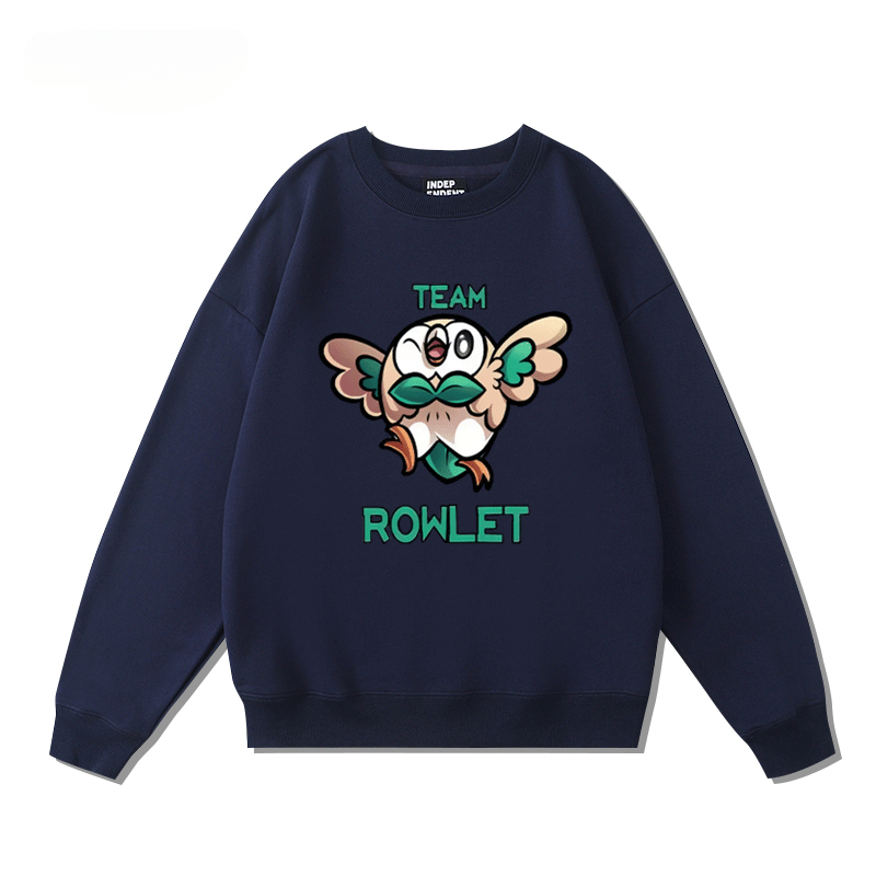 精靈寶可夢木木梟火斑喵 2024親子情侶裝 圓領長袖