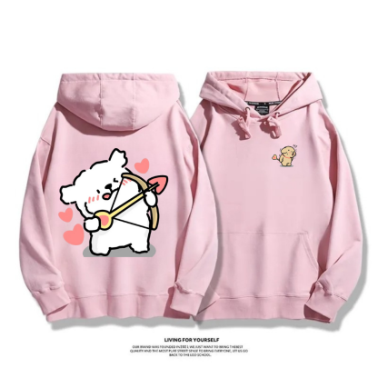 線條小狗 2025秋冬新款 親子情侶男女連帽衛衣