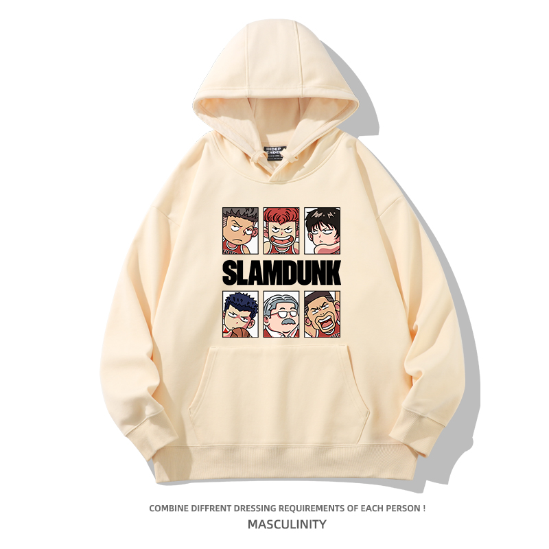 灌籃高手 2024秋冬新款親子情侶裝薄絨款連帽衛衣