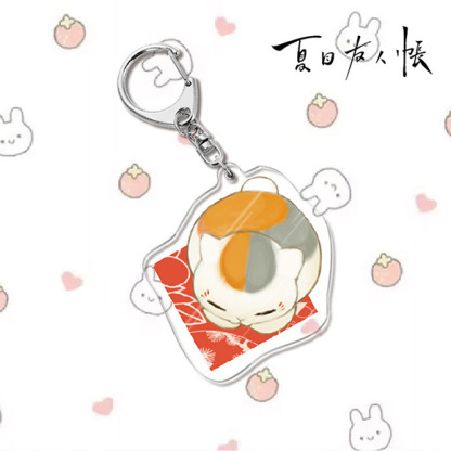 夏目友人帳夏目貴志貓咪老師/斑夏目玲子周邊擺件立牌鑰匙扣掛飾【單買三件起送】