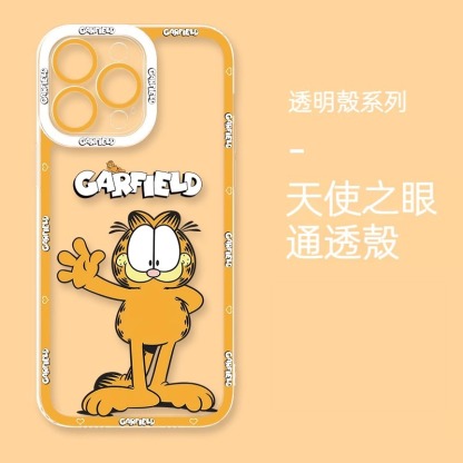 蘋果 系列加菲貓天使眼透明防摔軟殼