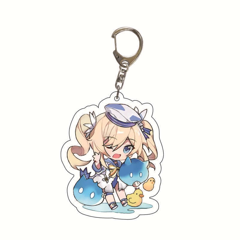 原神旅行者可莉安柏凱亞克力雙面鑰匙扣個性掛飾遊戲周邊薔薇魔女【單買三件起送】