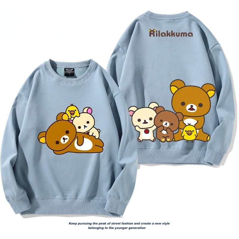 日系拉拉熊 聯名親子情侶裝 圓領長袖