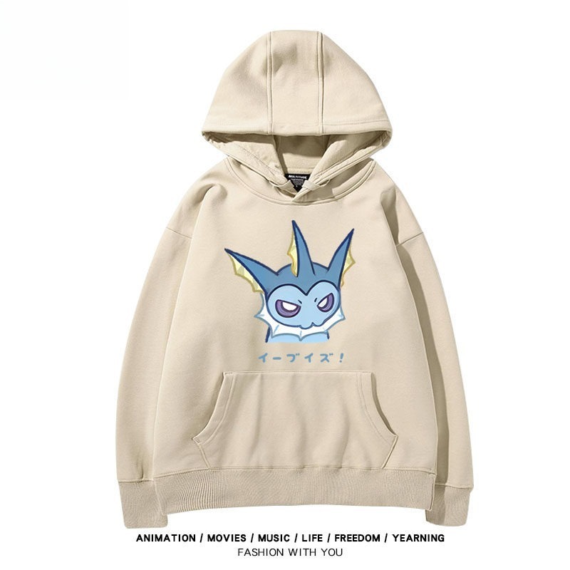 寶可夢伊布家族 聯名衛衣秋冬新款親子情侶裝連帽衛衣
