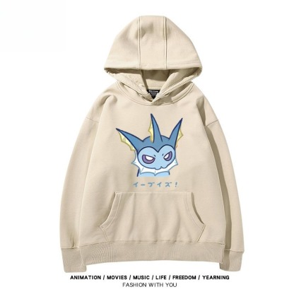 寶可夢伊布家族 聯名衛衣秋冬新款親子情侶裝連帽衛衣