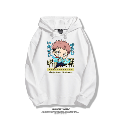 咒術迴戰聯名衛衣2023秋冬新款親子情侶裝薄絨款連帽衛衣