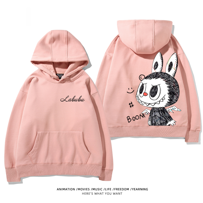 labubu新款 寬鬆百搭 秋冬款 寬鬆連帽衛衣