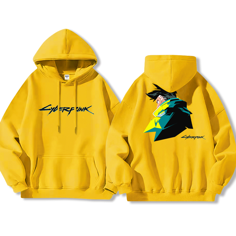 賽博朋克 聯名衛衣2024秋冬新款親子情侶裝薄絨款連帽衛衣