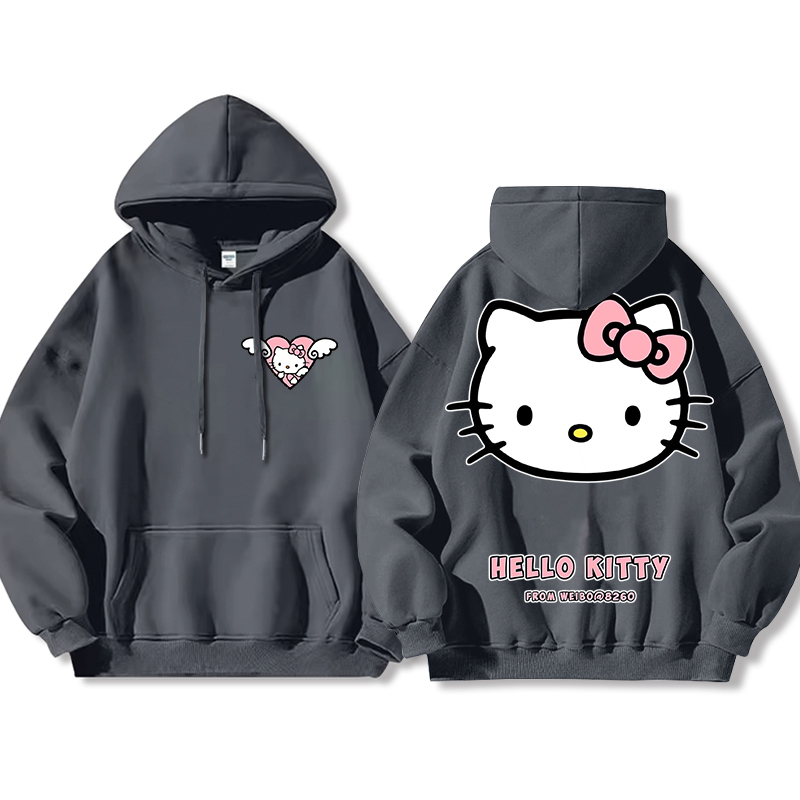 HelloKitty新款 寬鬆百搭 秋冬款 寬鬆連帽衛衣