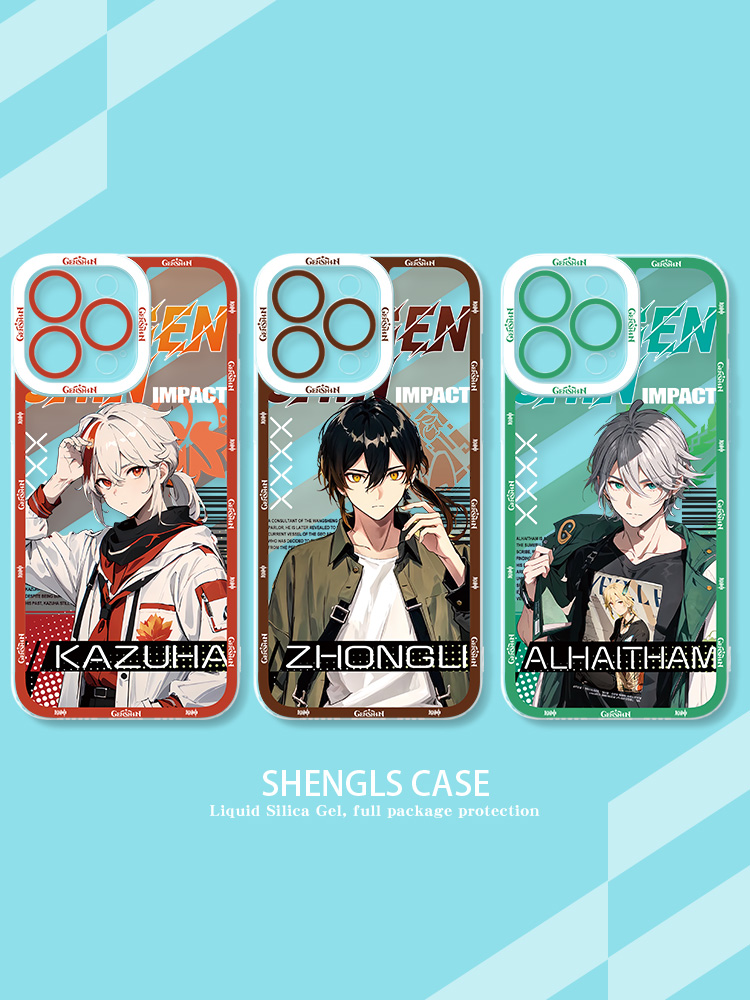 蘋果 系列原神男潮服天使之眼透明手機殼