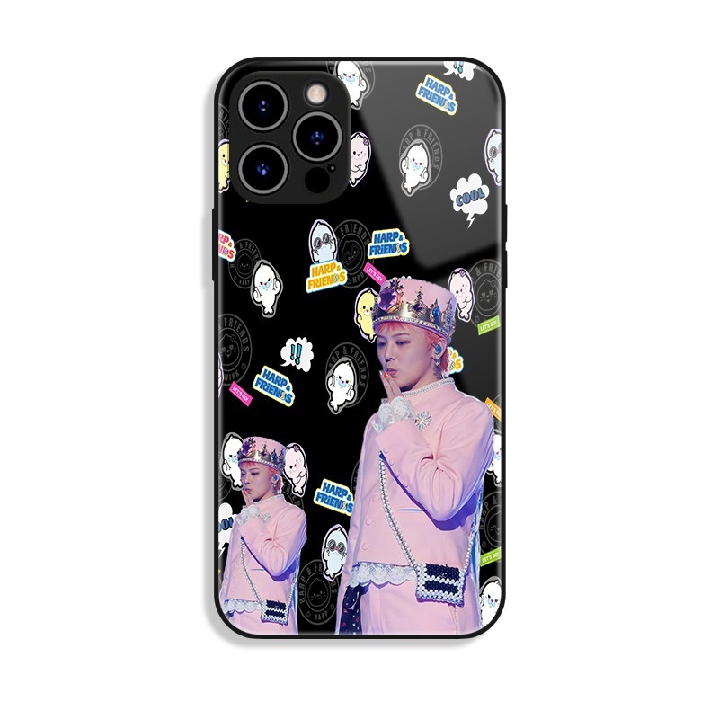 GD權志龍新款高清全包防摔玻璃殼