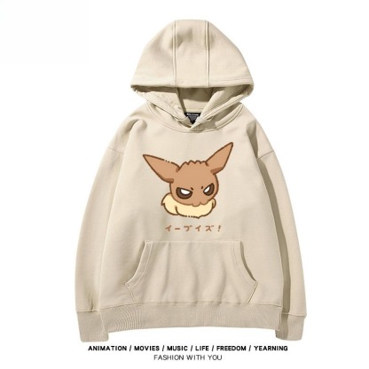 寶可夢伊布家族 聯名衛衣秋冬新款親子情侶裝連帽衛衣