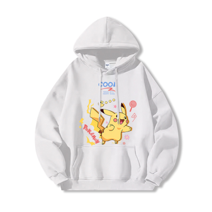 寶可夢 聯名衛衣2024秋冬新款親子情侶裝薄絨款連帽衛衣