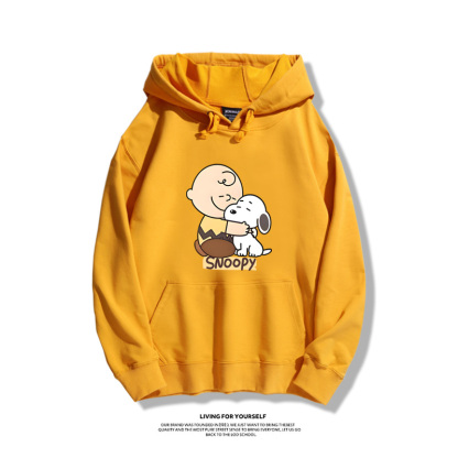 史努比聯名衛衣2023秋冬新款親子情侶裝薄絨款連帽衛衣