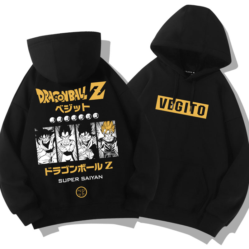 七龍珠聯名衛衣2024秋冬新款親子情侶裝薄絨款連帽衛衣