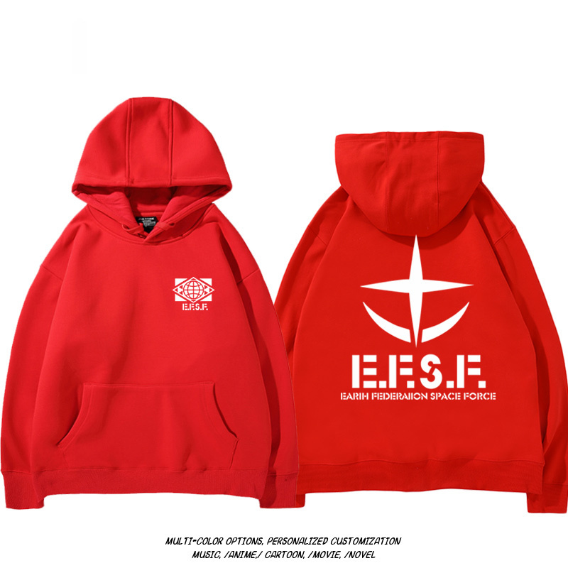 機動戰士高達扎古吉翁 聯名衛衣2024秋冬新款親子情侶裝薄絨款連帽衛衣