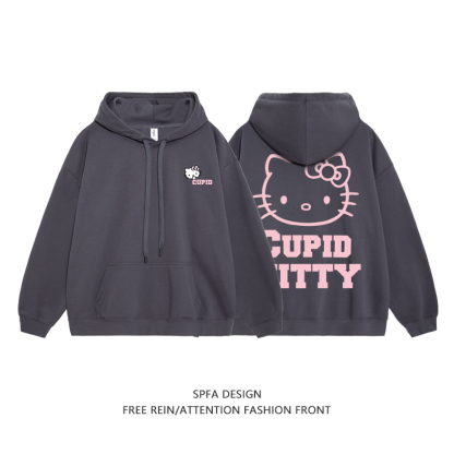 HelloKitty新款 寬鬆百搭 秋冬款 寬鬆連帽衛衣