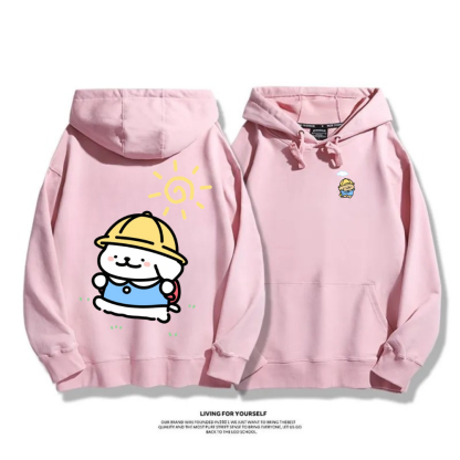 線條小狗 2025秋冬新款 親子情侶男女連帽衛衣