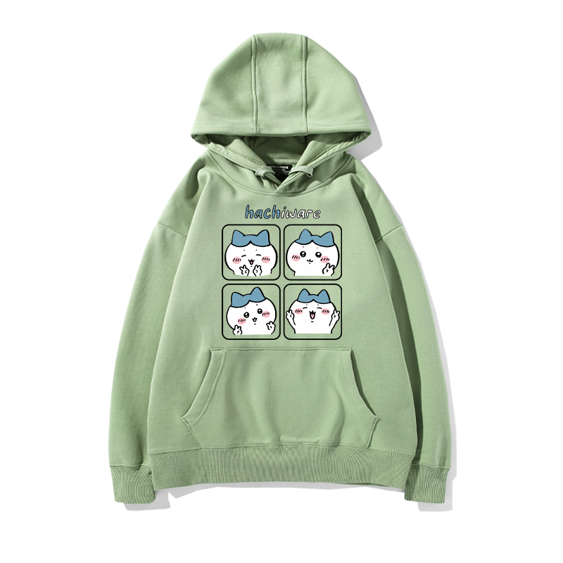 chiikawa 2024秋冬新款親子情侶裝薄絨款連帽衛衣