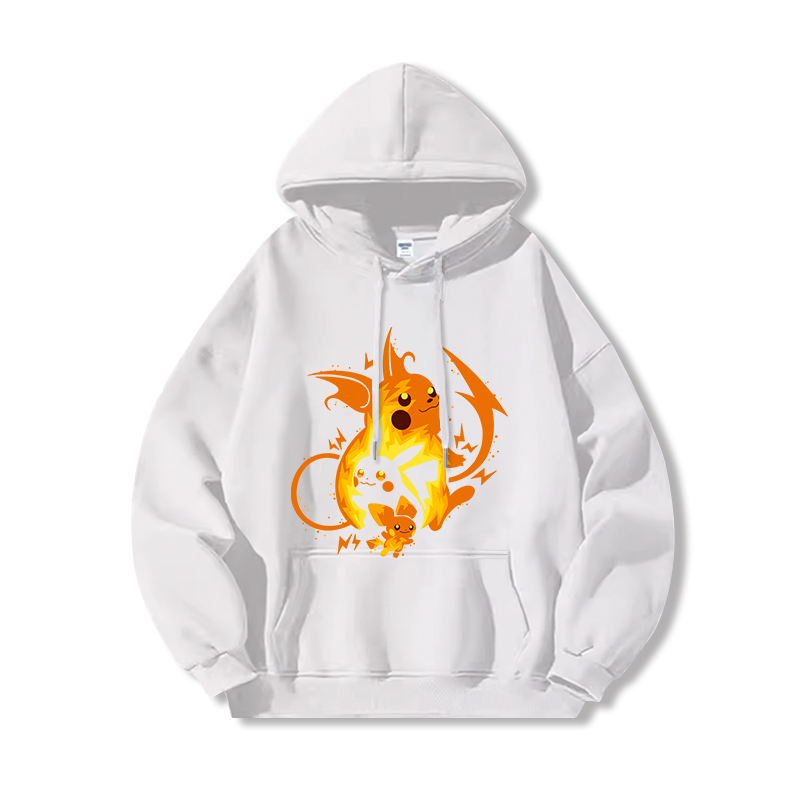 寶可夢 聯名衛衣2024秋冬新款親子情侶裝薄絨款連帽衛衣