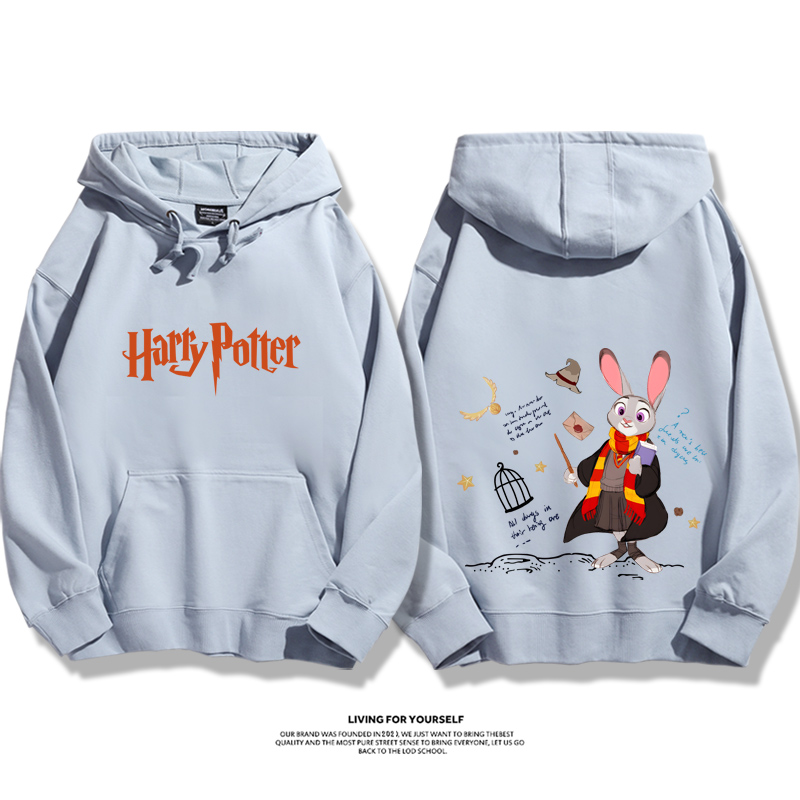 瘋狂動物城聯名衛衣2023秋冬新款親子情侶裝薄絨款連帽衛衣