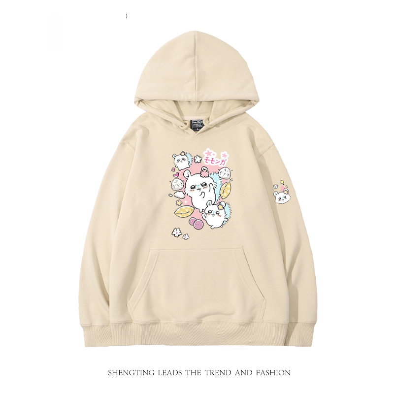 chiikawa 2024秋冬新款親子情侶裝薄絨款連帽衛衣