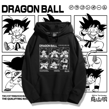 七龍珠聯名衛衣2023秋冬新款親子情侶裝薄絨款連帽衛衣