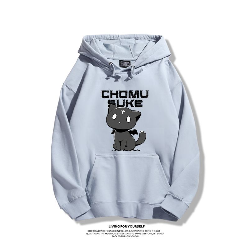 為美好的世界獻上爆焰豆之助2023秋冬新款親子情侶裝薄絨款連帽衛衣