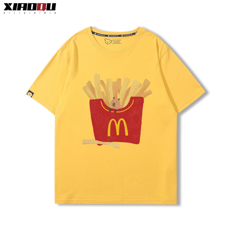 卡皮巴拉 2024親子情侶男女同款 純棉T恤