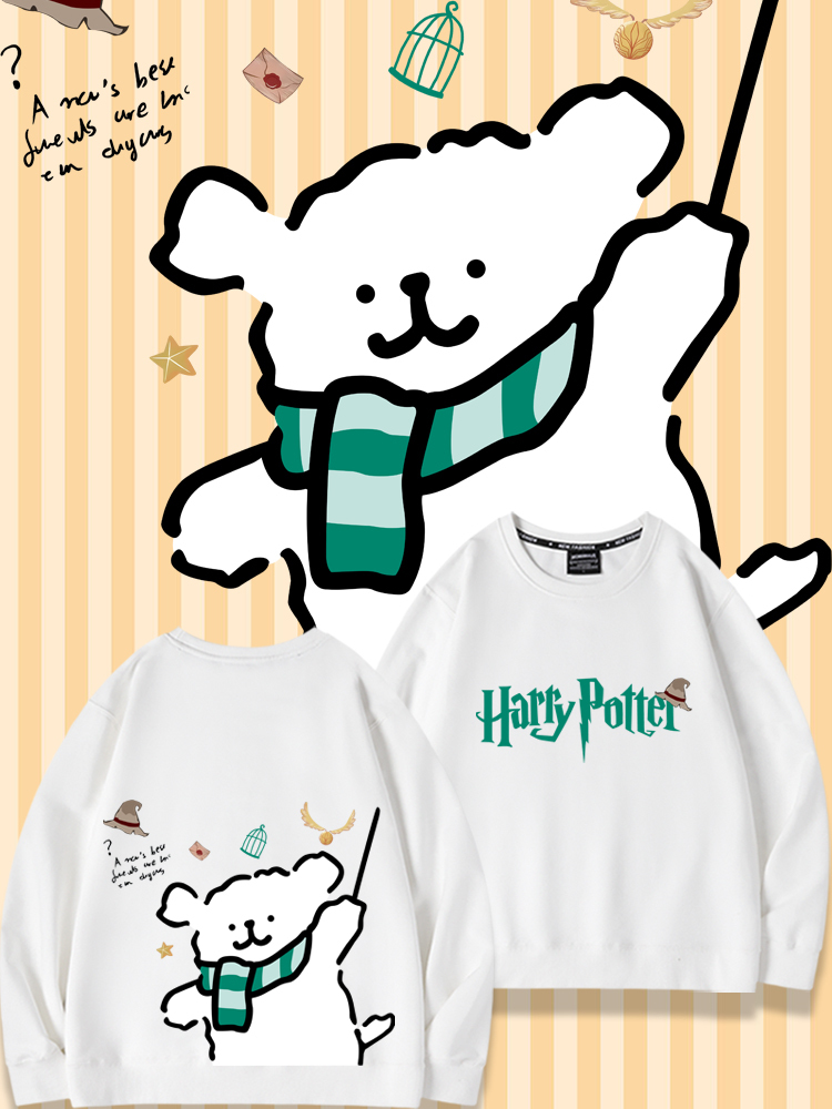 線條小狗2023親子情侶裝 圓領長袖