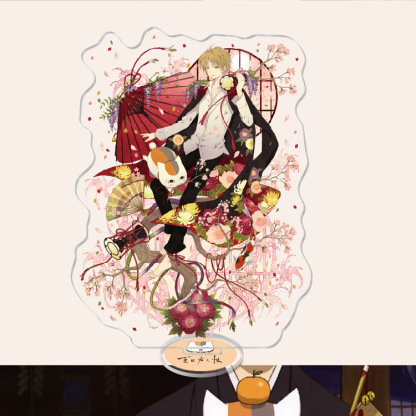 夏目友人帳夏目貴志貓咪老師/斑夏目玲子周邊擺件立牌鑰匙扣掛飾【單買三件起送】