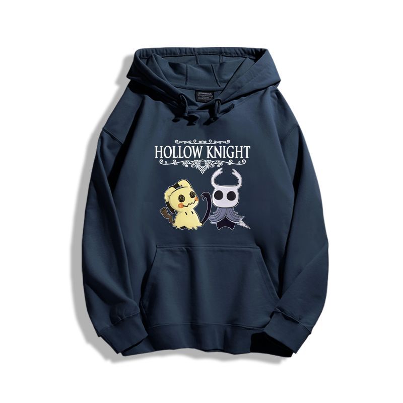 空洞騎士聯名寶可夢衛衣2023秋冬新款親子情侶裝薄絨款連帽衛衣