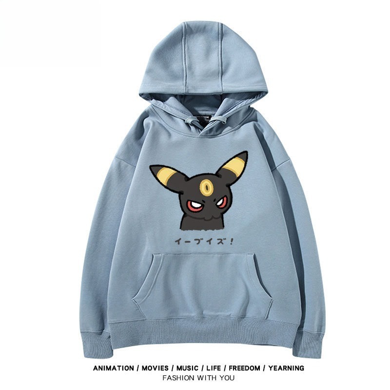 寶可夢伊布家族 聯名衛衣秋冬新款親子情侶裝連帽衛衣