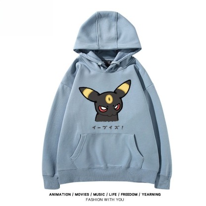 寶可夢伊布家族 聯名衛衣秋冬新款親子情侶裝連帽衛衣