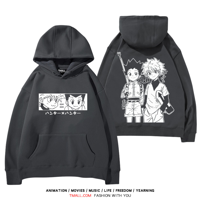 全職獵人 聯名衛衣2024秋冬新款親子情侶裝薄絨款連帽衛衣